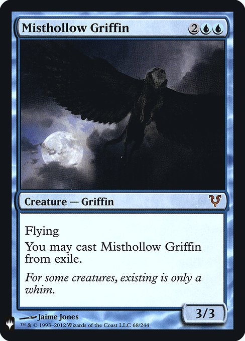 【ENG】【Foil】《霧虚ろのグリフィン/Misthollow Griffin》[PWシンボル付き再版]