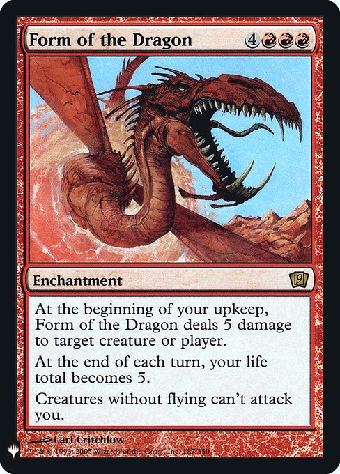 【ENG】【Foil】《ドラゴン変化/Form of the Dragon》[PWシンボル付き再版]