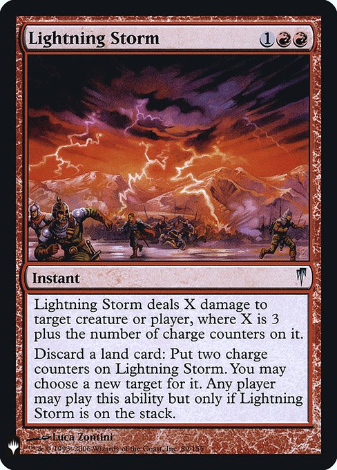 【ENG】【Foil】《稲妻の嵐/Lightning Storm》[PWシンボル付き再版]