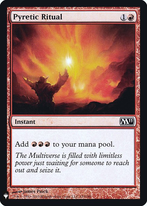 【ENG】【Foil】《発熱の儀式/Pyretic Ritual》[PWシンボル付き再版]