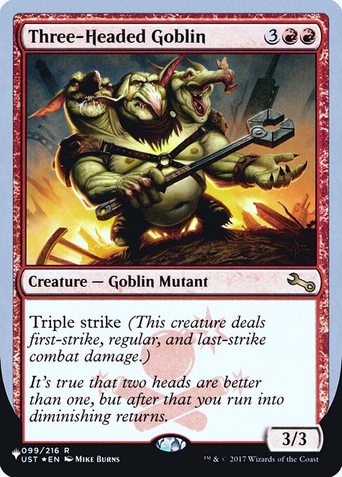 【ENG】【Foil】《Three-Headed Goblin》[PWシンボル付き再版]
