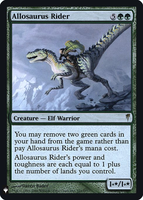 【ENG】【Foil】《アロサウルス乗り/Allosaurus Rider》[PWシンボル付き再版]