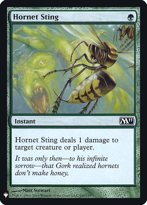 【ENG】【Foil】《スズメバチの一刺し/Hornet Sting》[PWシンボル付き再版]