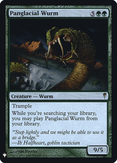 【ENG】【Foil】《氷河跨ぎのワーム/Panglacial Wurm》[PWシンボル付き再版]