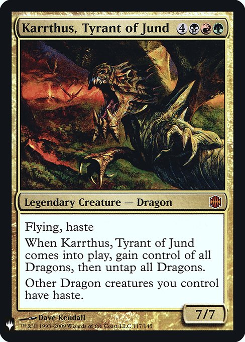 【ENG】【Foil】《ジャンドの暴君、カーサス/Karrthus, Tyrant of Jund》[PWシンボル付き再版]