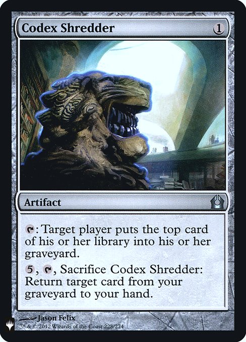 【ENG】【Foil】《写本裁断機/Codex Shredder》[PWシンボル付き再版]