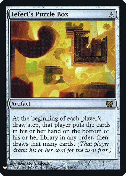 【ENG】【Foil】《テフェリーの細工箱/Teferi's Puzzle Box》[PWシンボル付き再版]
