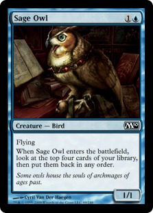 【ENG】【Foil】《物知りフクロウ/Sage Owl》[M10]
