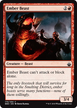 【ENG】【Foil】《くすぶり獣/Ember Beast》[BBD]