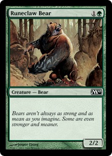 【ENG】【Foil】《ルーン爪の熊/Runeclaw Bear》[M10]