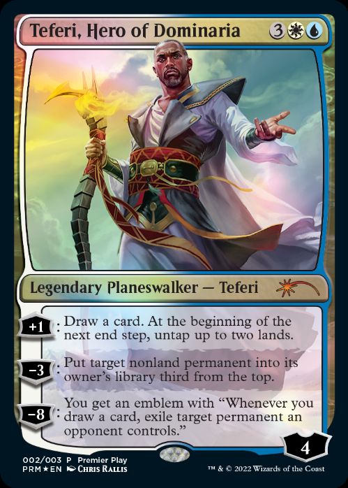 【ENG】【Foil】《ドミナリアの英雄、テフェリー/Teferi, Hero of Dominaria》[Premier Play]