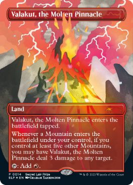 【ENG】【Foil】《溶鉄の尖峰、ヴァラクート/Valakut, the Molten Pinnacle》[Secret Lair Prize] 土地