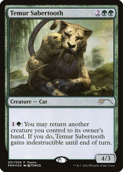 【ENG】【Foil】《ティムールの剣歯虎/Temur Sabertooth》[マジックリーグ]