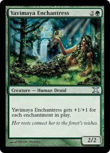 【ENG】《ヤヴィマヤの女魔術師/Yavimaya Enchantress》[10E]