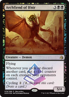 【ENG】【Foil】《イフニルの魔神/Archfiend of Ifnir》[BOXプロモ]