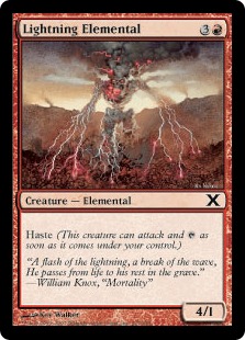 【ENG】【Foil】《稲妻の精霊/Lightning Elemental》[10E]