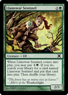 【ENG】【Foil】《ラノワールの歩哨/Llanowar Sentinel》[10E]