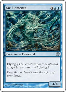 【ENG】【Foil】《大気の精霊/Air Elemental》[9ED]