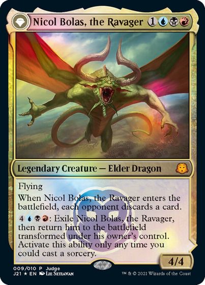 【ENG】【Foil】《破滅の龍、ニコル・ボーラス/Nicol Bolas, the Ravager》[ジャッジ褒賞]