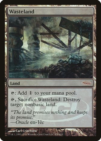 【ENG】【Foil】《不毛の大地/Wasteland》(2010年版)[ジャッジ褒賞]