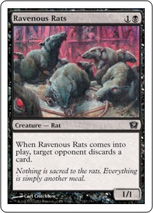 【ENG】【Foil】《貪欲なるネズミ/Ravenous Rats》[9ED]