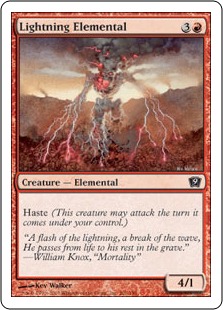 【ENG】【Foil】《稲妻の精霊/Lightning Elemental》[9ED]