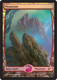 【ENG】【Foil】■フルアート■《山/Mountain》(Illus.Terese Nielsen)[ジャッジ褒賞]