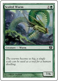 【ENG】【Foil】《甲鱗のワーム/Scaled Wurm》[9ED]