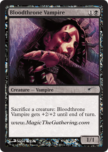 【ENG】【Foil】《血の座の吸血鬼/Bloodthrone Vampire》[URL入りイベントプロモ]