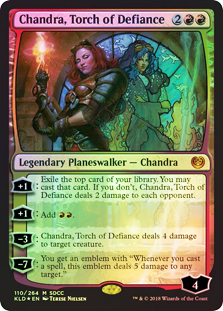 【ENG】【Foil】《反逆の先導者、チャンドラ/Chandra, Torch of Defiance》(2018)[SDCC]