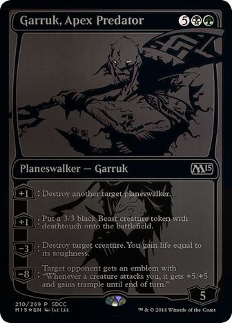 【ENG】【Foil】《頂点捕食者、ガラク/Garruk, Apex Predator》[SDCC]