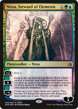【ENG】【Foil】《自然に仕える者、ニッサ/Nissa, Steward of Elements》[SDCC]