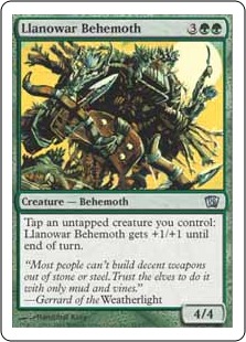【ENG】【Foil】《ラノワールのビヒモス/Llanowar Behemoth》[8ED]