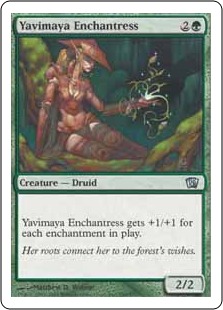 【ENG】《ヤヴィマヤの女魔術師/Yavimaya Enchantress》[8ED]
