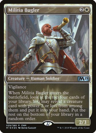【ENG】【Foil】《民兵のラッパ手/Militia Bugler》[FNM]