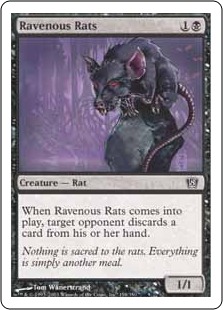 【ENG】【Foil】《貪欲なるネズミ/Ravenous Rats》[8ED]