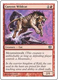 【ENG】【Foil】《峡谷の山猫/Canyon Wildcat》[8ED]