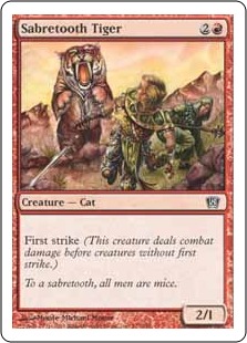 【ENG】【Foil】《剣歯虎/Sabretooth Tiger》[8ED]