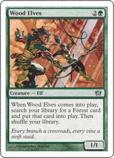 【ENG】【Foil】《ウッド・エルフ/Wood Elves》[8ED]