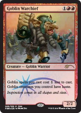 【ENG】【Foil】《ゴブリンの戦長/Goblin Warchief》(2016年版)[FNM]