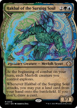 【ENG】【Foil】■ショーケース■《うねる魂のハクバル/Hakbal of the Surging Soul》[LCC]