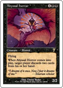 【ENG】【Foil】《深淵の怪物/Abyssal Horror》[7ED]