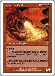 【ENG】【Foil】《真紅のヘルカイト/Crimson Hellkite》[7ED]