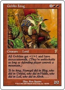 【ENG】【Foil】《ゴブリンの王/Goblin King》[7ED]