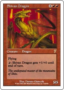 【ENG】【Foil】《シヴ山のドラゴン/Shivan Dragon》[7ED]