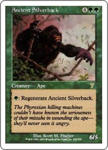【ENG】【Foil】《年経たシルバーバック/Ancient Silverback》[7ED]