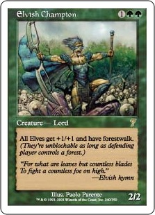 【ENG】【Foil】《エルフのチャンピオン/Elvish Champion》[7ED]
