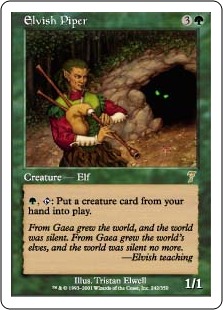 【ENG】【Foil】《エルフの笛吹き/Elvish Piper》[7ED]