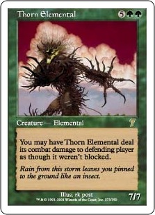 【ENG】【Foil】《茨の精霊/Thorn Elemental》[7ED]