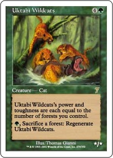 【ENG】【Foil】《ウークタビー・ワイルドキャット/Uktabi Wildcats》[7ED]